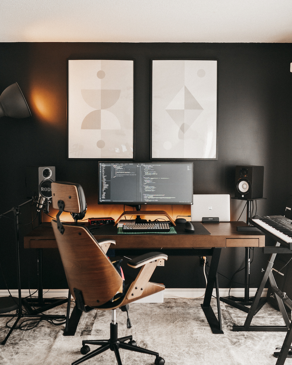 My home office setup for music production